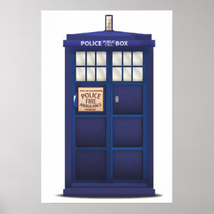 Póster Cabinilla de policía británica