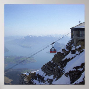 Póster Cable Car Switzerland