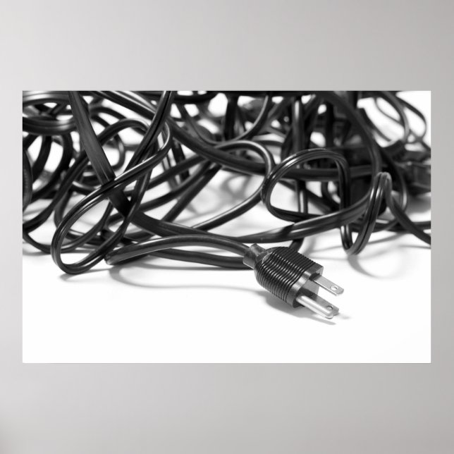 Póster Cables de ángulo de potencia (Frente)