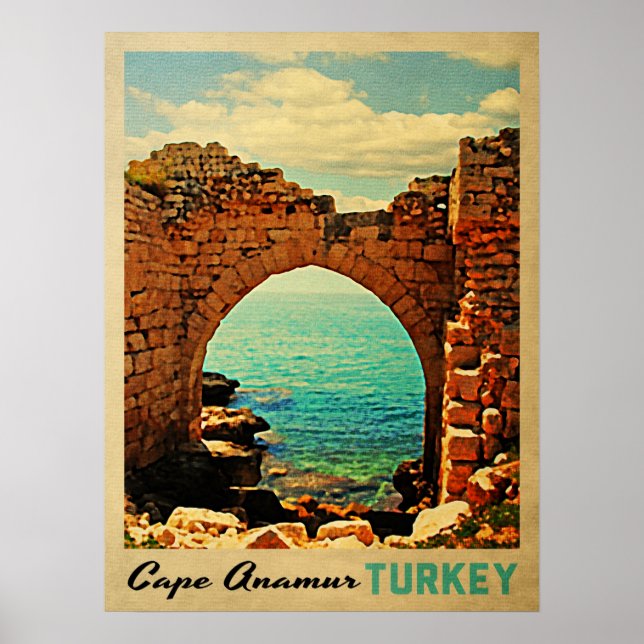 Póster Cabo Anamur Turquía (Frente)