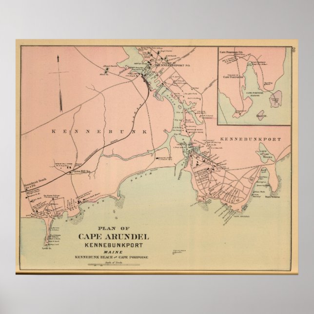 Póster Cabo Arundel, Kennebunkport, Maine (Frente)