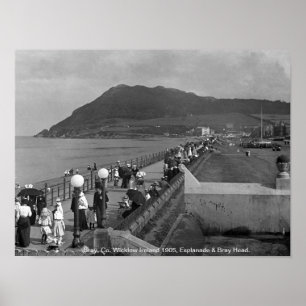 Póster Cabo Bray y paseo marítimo 1905 Condado de Wicklow