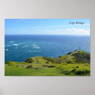 Póster Cabo Reinga / Te Rerenga Wairua, Nueva Zelandia