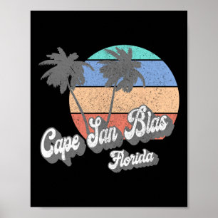 Póster Cabo Retro San Blas Florida Fl Playa Vintage Surf