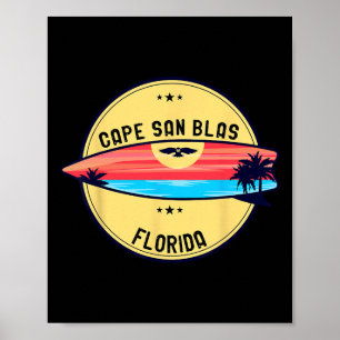 Póster Cabo Retro San Blas Florida Playa Surfing Para Hom