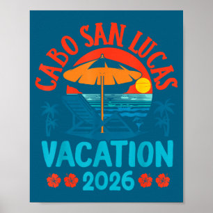 Póster Cabo San Lucas México 2026 Vacaciones Familiares P
