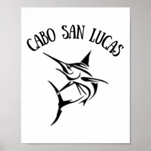 Póster Cabo San Lucas Pesca en Alta Mar Marlín Saltando S