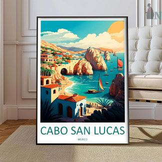Póster Cabo Sans Lucas Travel Print Wall Art Cabo Sans Lu