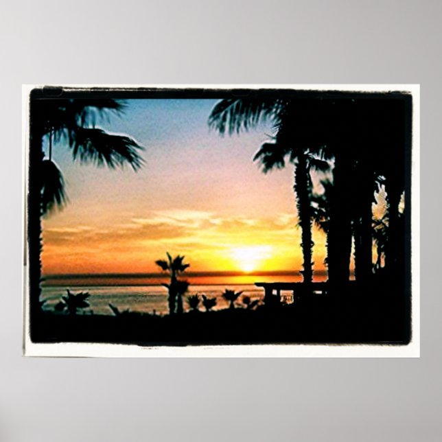 Póster Cabo Sunset pacífico (Frente)
