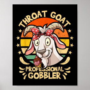 Póster Cabra de Garganta Retro Humor Adulto Inapropiado D