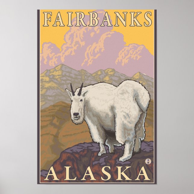 Póster Cabra de Montaña - Fairbanks, Alaska (Frente)