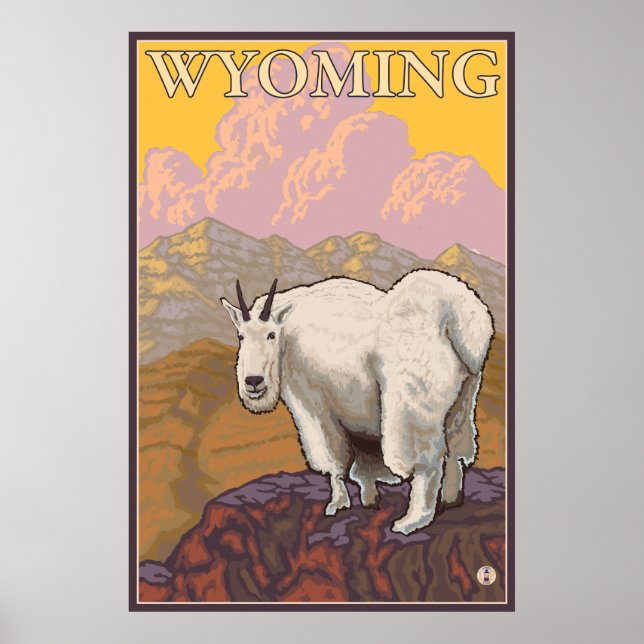 Póster Cabra de montaña - Wyoming (Frente)