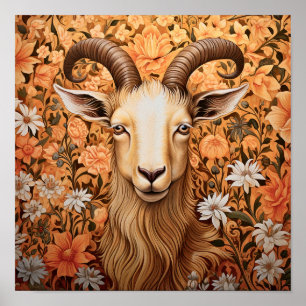 Póster Cabra en la pradera