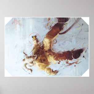 Póster Cabra espacial