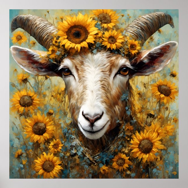 Póster Cabra Girasol (Frente)