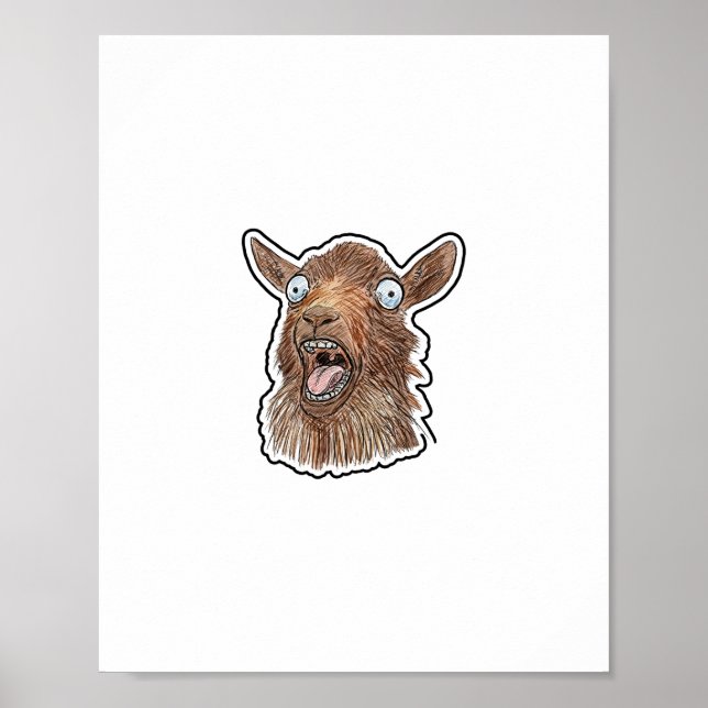 Póster Cabra gritando (Frente)