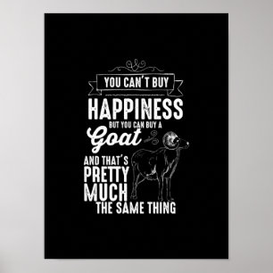Póster Cabra Lover No Puedes Comprar La Felicidad
