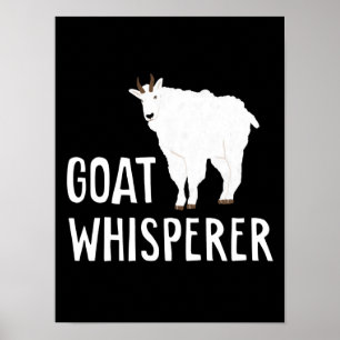 Póster Cabra Whisperer Funny Goat Farm Tshirt Mascota Goa