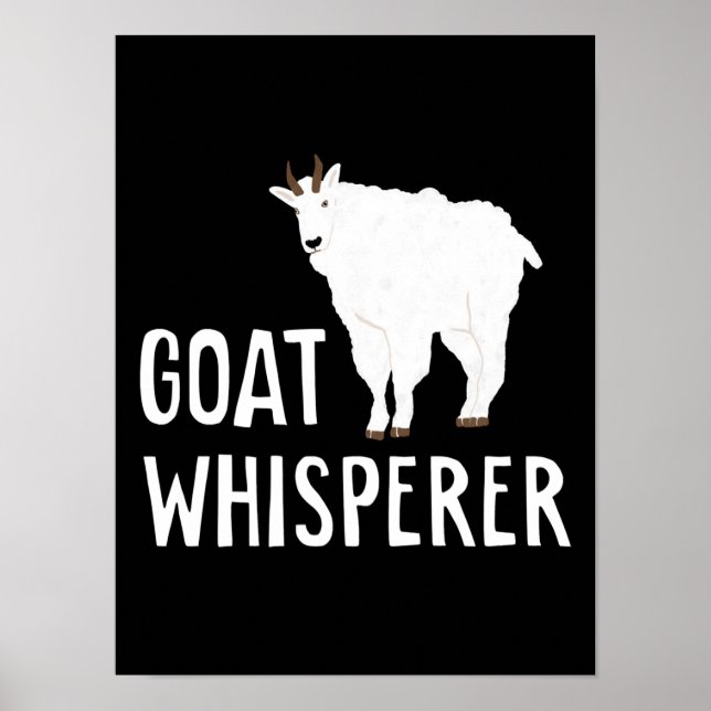 Póster Cabra Whisperer Funny Goat Farm Tshirt Mascota Goa (Frente)