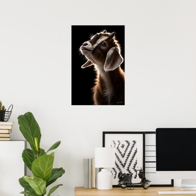 Póster Cabrito curioso (Oficina en casa)