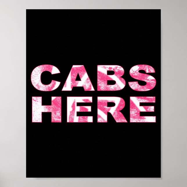 Póster Cabs Here Gym Tan Laundry New Jersey Gtl Garden  (Frente)