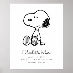 Póster Cacahuetes Bebé Snoopy