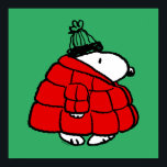 Póster Cacahuetes | Chaqueta Snoopy Red Puffer<br><div class="desc">Echa un vistazo a este divertido diseño de maní con Snoopy en su chaqueta roja de invierno.</div>