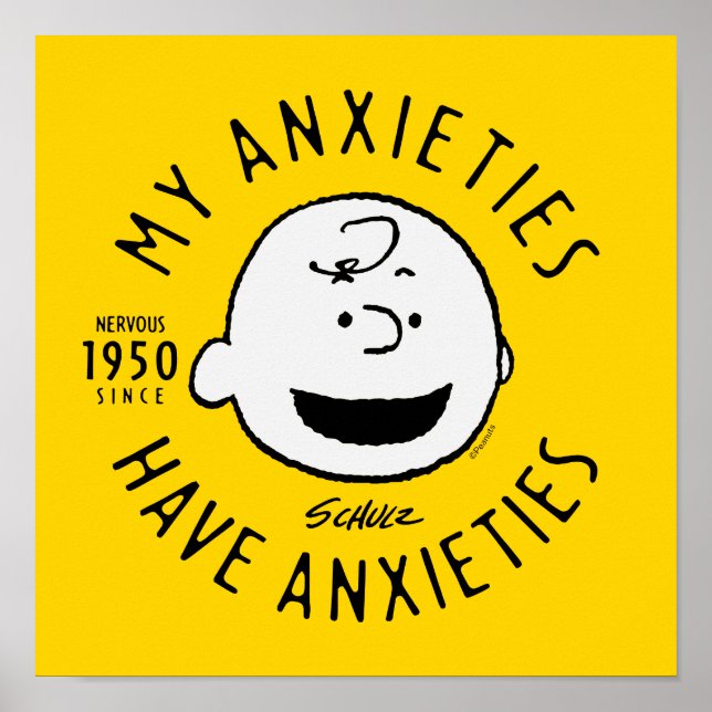 Póster Cacahuetes | Charlie Brown Nervous desde 1950 (Frente)