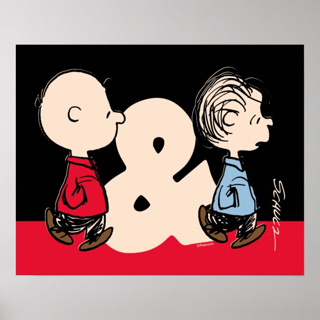 Póster Cacahuetes | Charlie Brown y Linus (Frente)