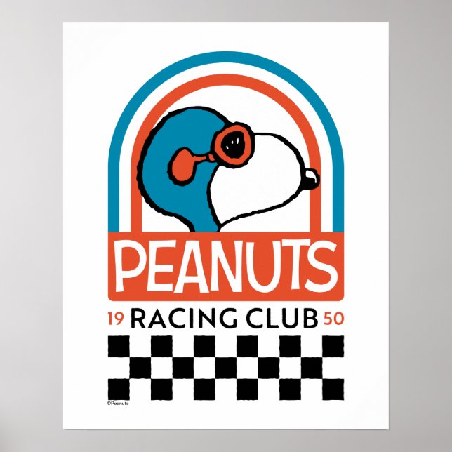 Póster Cacahuetes | Club de Carreras Snoopy (Frente)