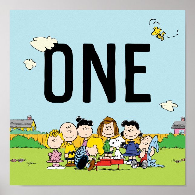 Póster Cacahuetes | Cumpleaños de Charlie Brown y Gang -  (Frente)