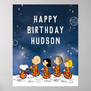 Póster Cacahuetes   Cumpleaños espacial