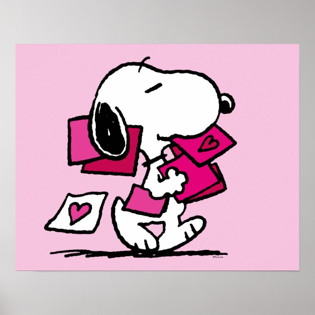 Póster Cacahuetes | EL DÍA DE SAN VALENTÍN | Snoopy With  (Frente)