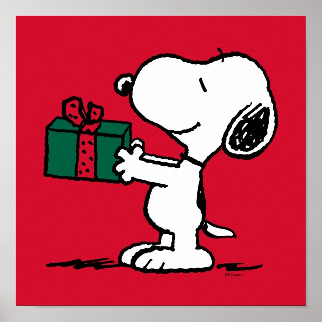 Póster Cacahuetes | Entrega de Navidades Snoopy (Frente)