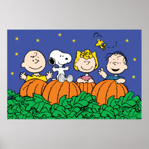 Póster Cacahuetes Es la gran calabaza Charlie Brown