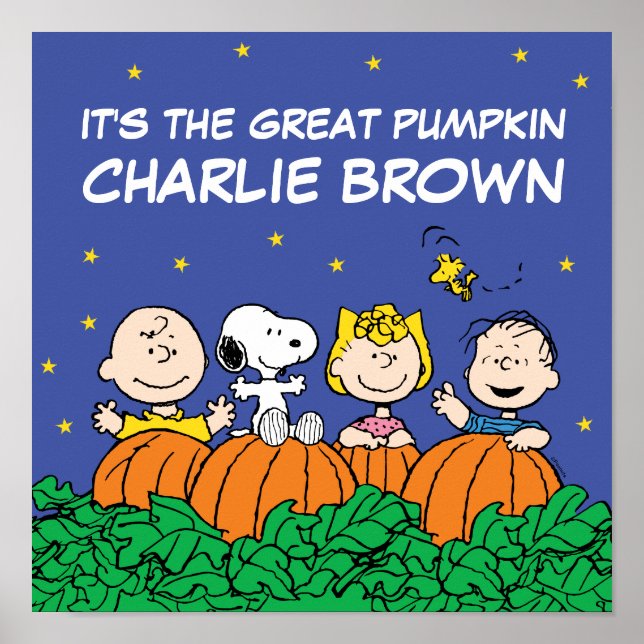Póster Cacahuetes | Es la gran calabaza Charlie Brown (Frente)