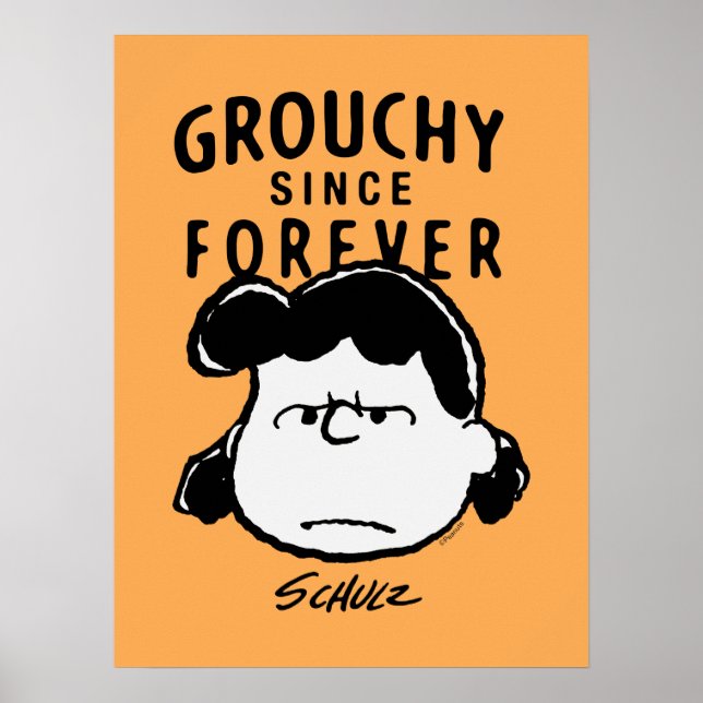Póster Cacahuetes | Gruñona desde siempre Lucy (Frente)