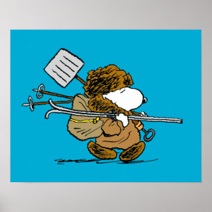 Póster Cacahuetes Guerrero de la nieve de Snoopy