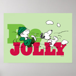 Póster Cacahuetes Linus & Snoopy Be Jolly