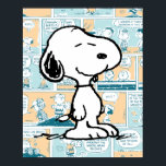 Póster Cacahuetes | Patrón cómico de Snoopy<br><div class="desc">Snoopy es el bellejo mascota de Charlie Brown en la tira cómica Peanuts de Charles M. Schulz. Echa un vistazo a este bonito diseño de cacahuetes con Snoopy en un patrón de tiras cómicas.</div>