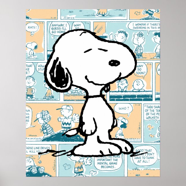 Póster Cacahuetes | Patrón cómico de Snoopy (Frente)