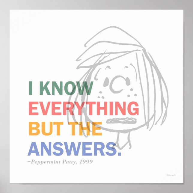 Póster Cacahuetes | Patty Peppermint 1999 Gris (Frente)