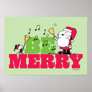 Póster Cacahuetes Ser Feliz Navidad