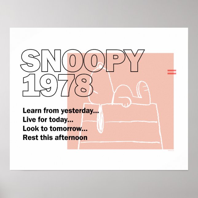 Póster Cacahuetes | Snoopy 1978 (Frente)