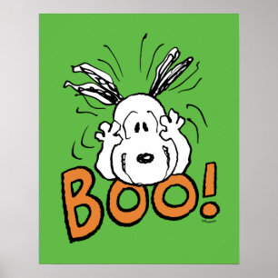 Póster Cacahuetes   Snoopy Boo