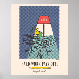 Póster Cacahuetes Snoopy El Trabajo Duro Da Sus Frutos Gr