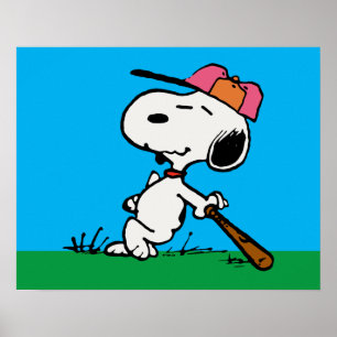 Póster Cacahuetes   Snoopy en Bat