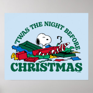 Póster Cacahuetes Snoopy "Esta fue la noche antes de lo