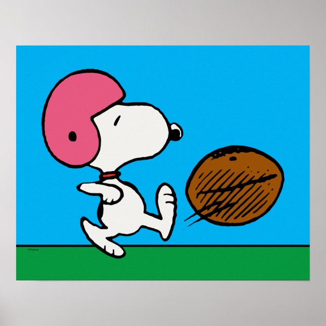 Póster Cacahuetes | Snoopy Football Kicker (Frente)