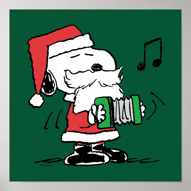 Póster Cacahuetes | Snoopy Santa Claus Accord (Frente)